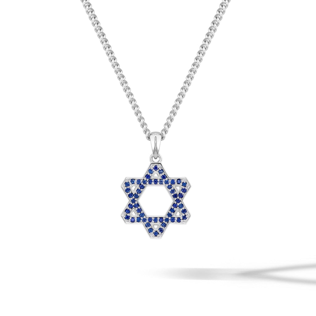 Star Of David Pendant - Sapphire - Che Cose Belle