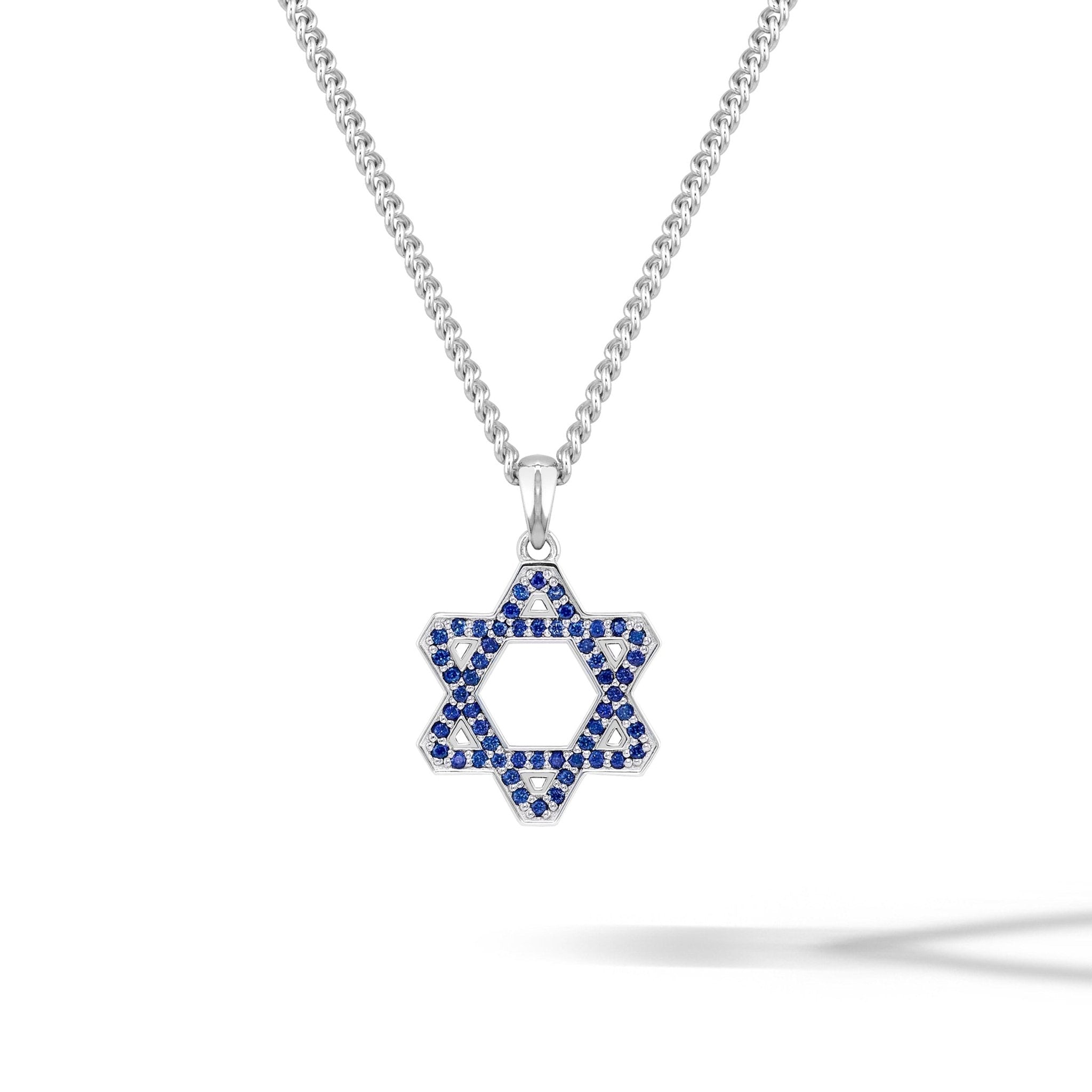 Star Of David Pendant - Sapphire - Che Cose Belle