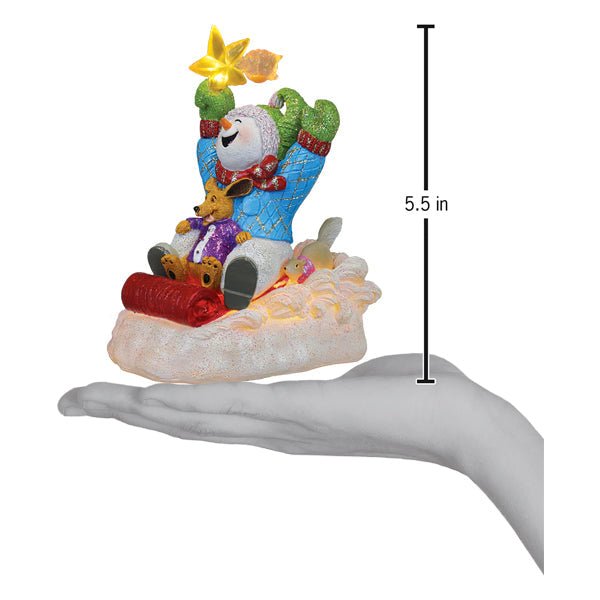 Star Powered Snow Boy Lighted Figurine - Che Cose Belle