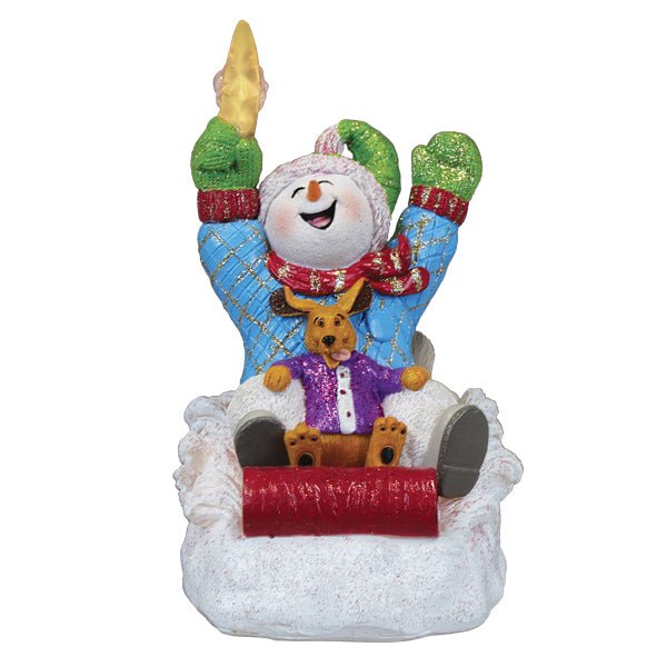 Star Powered Snow Boy Lighted Figurine - Che Cose Belle