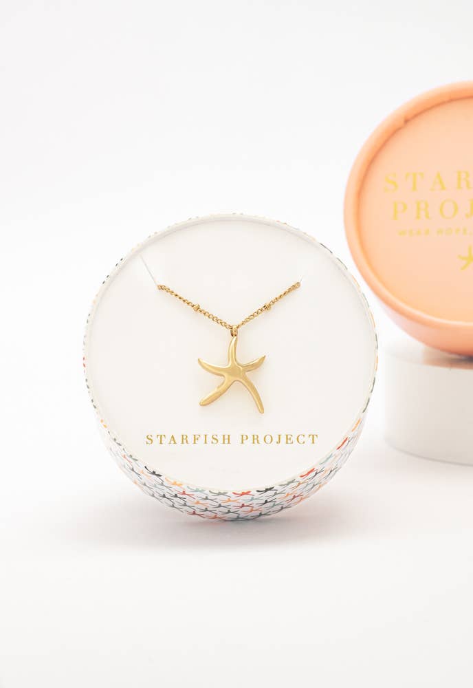 Starfish Hope Necklace in Gold - Che Cose Belle