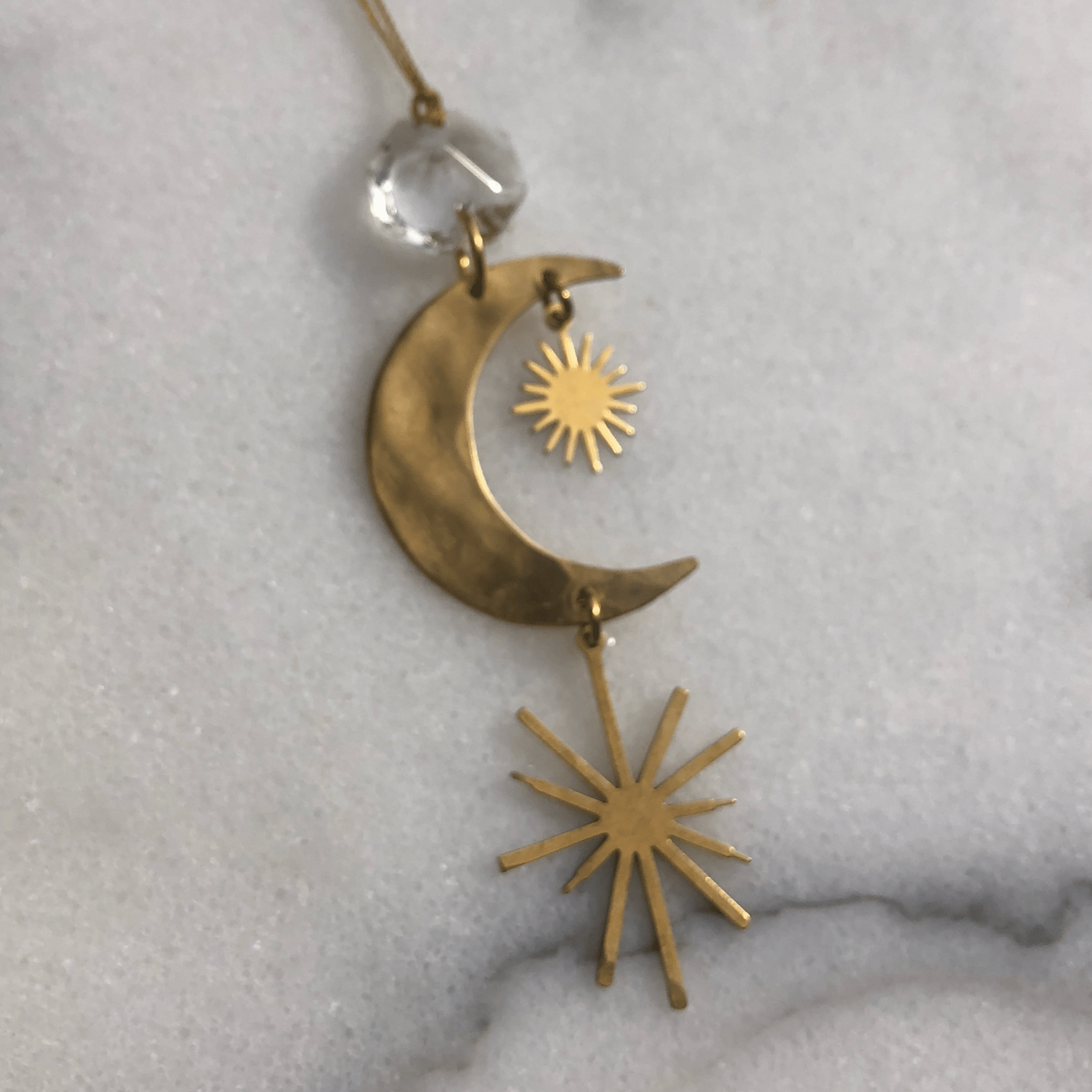 Stargazer Ornament With Vintage Glass Crystal - Che Cose Belle