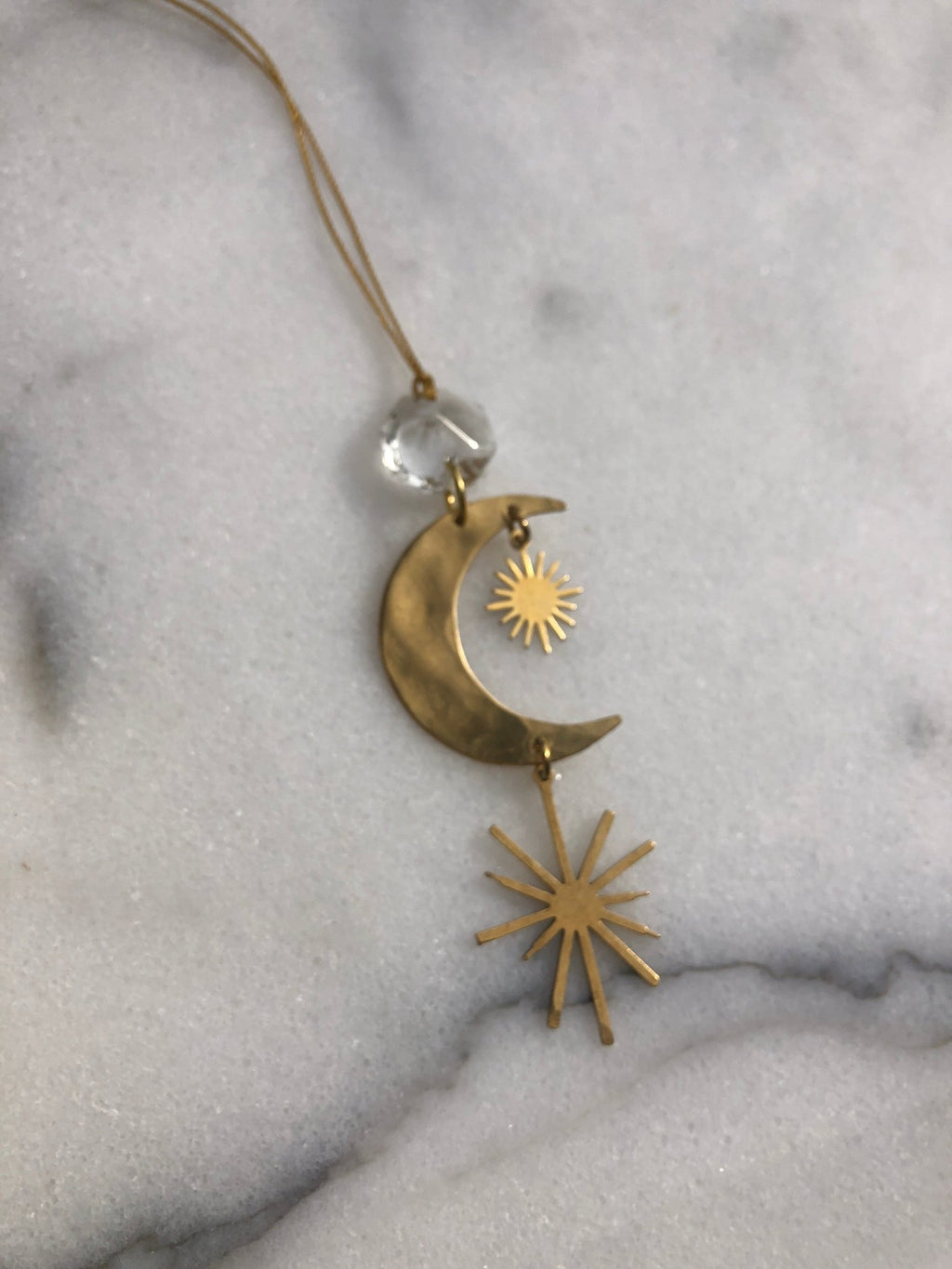 Stargazer Ornament With Vintage Glass Crystal - Che Cose Belle