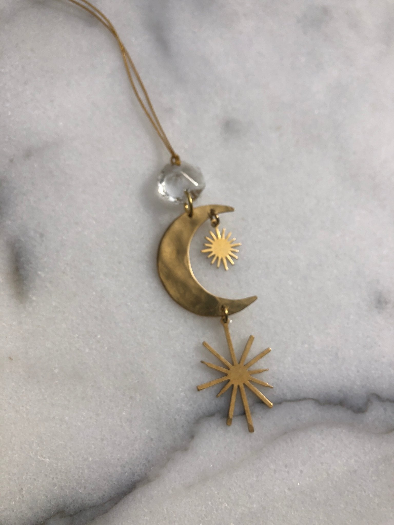 Stargazer Ornament With Vintage Glass Crystal - Che Cose Belle