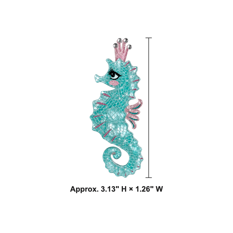 Starla the Seahorse Siren Brooch by Miss Fluff x Lipstick & Chrome - Che Cose Belle