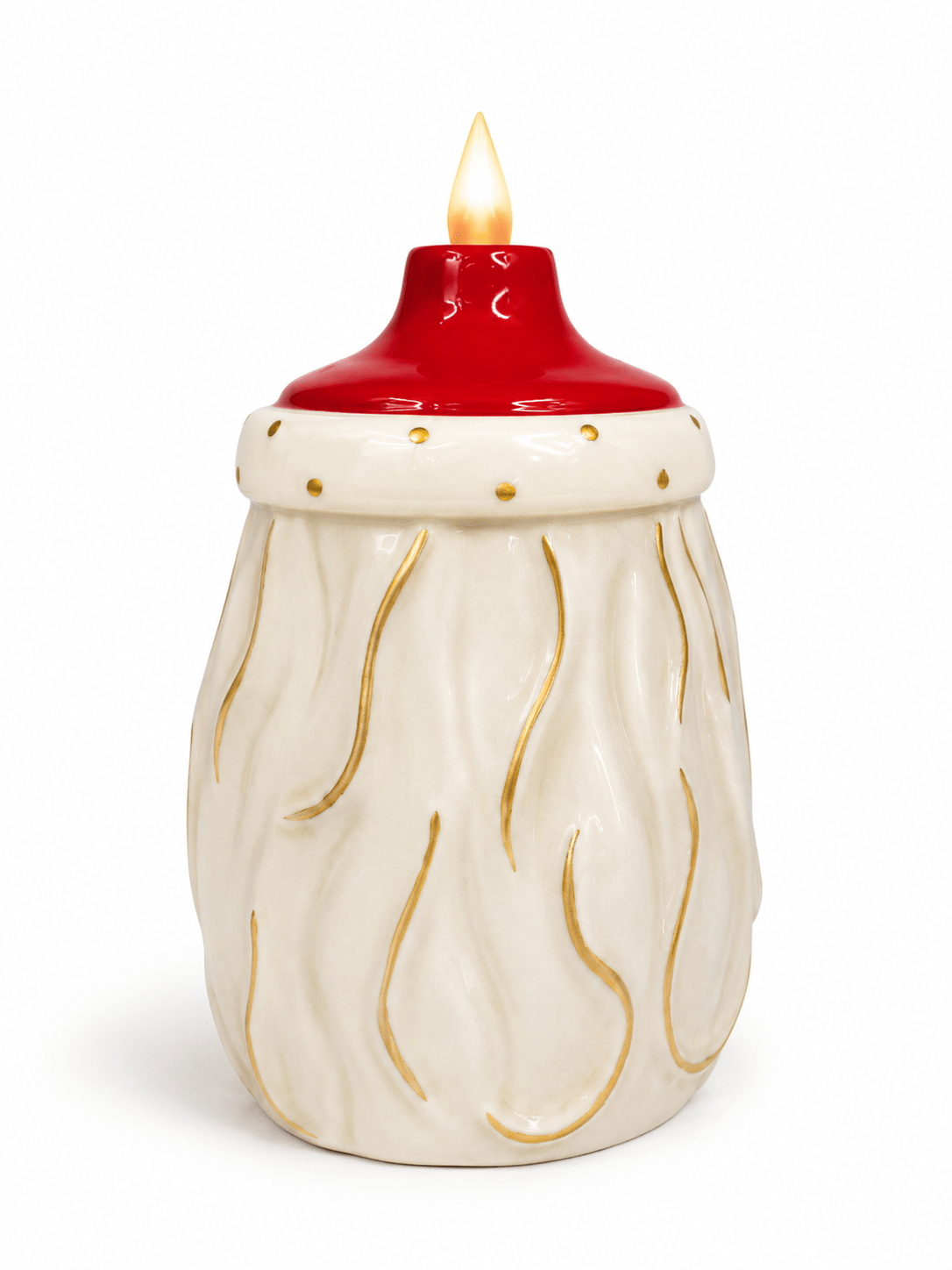 Starry Eyed Santa Candle-Lite | Mid Century Christmas Decor | Vintage Inspired Ceramic Holiday Figurine SHIPS SEPT - Che Cose Belle