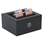 Stars & Stripes Crystal Cufflinks – American Flag Enamel & Crystal Accents - Che Cose Belle