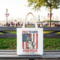 Statue of Liberty America Flag 250 Years Tote Bag, 4th of July USA Patriotic 1776–2026 Gift Shopper - Che Cose Belle