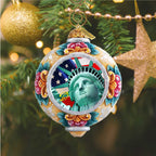 Statue of Liberty Sculpted Hand-Painted Christmas Ornament by G. DeBrekht - American Christmas Decor - 6103401 - Che Cose Belle