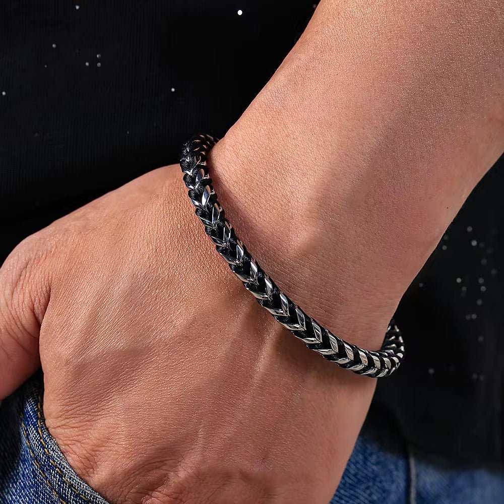 Steel Edge Braided Men's Bracelet - Che Cose Belle