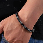 Steel Edge Braided Men's Bracelet - Che Cose Belle