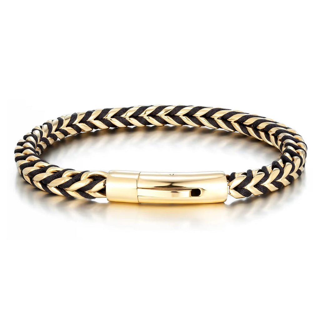 Steel Edge Braided Men's Bracelet - Che Cose Belle