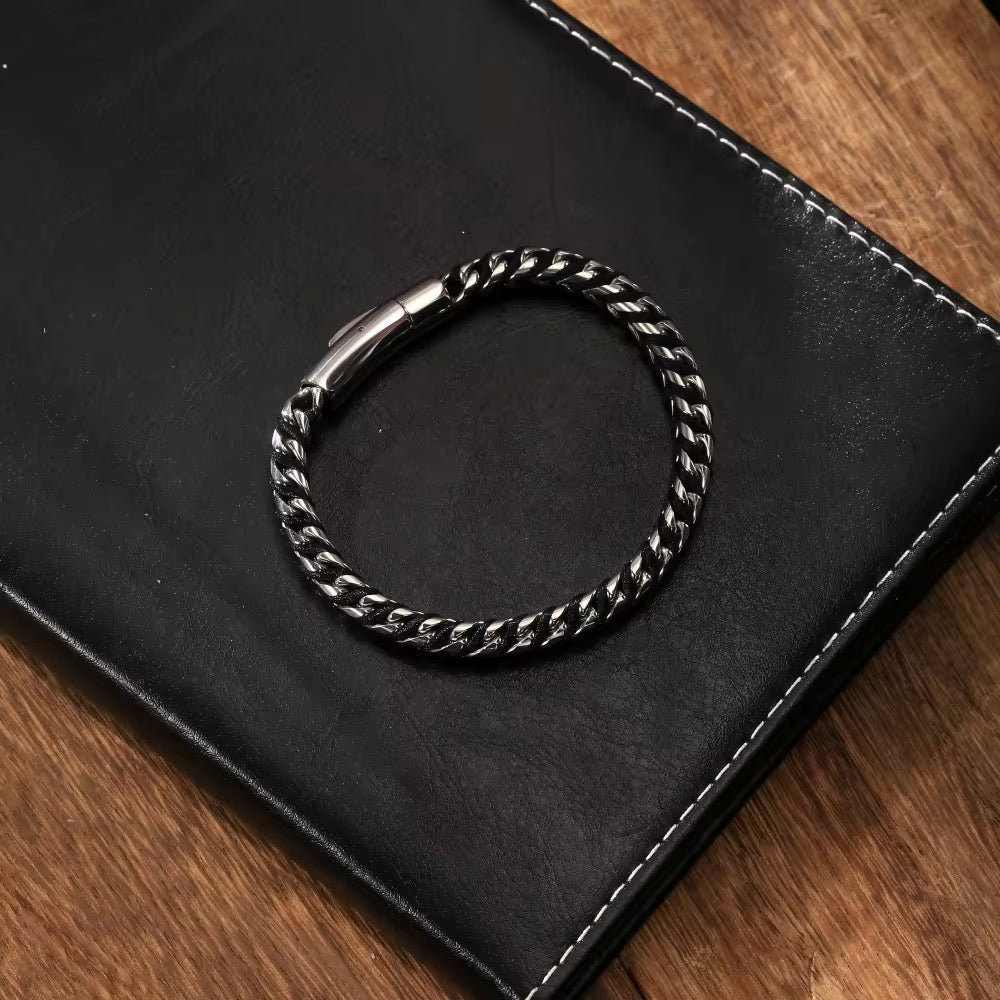 Steel Edge Braided Men's Bracelet - Che Cose Belle