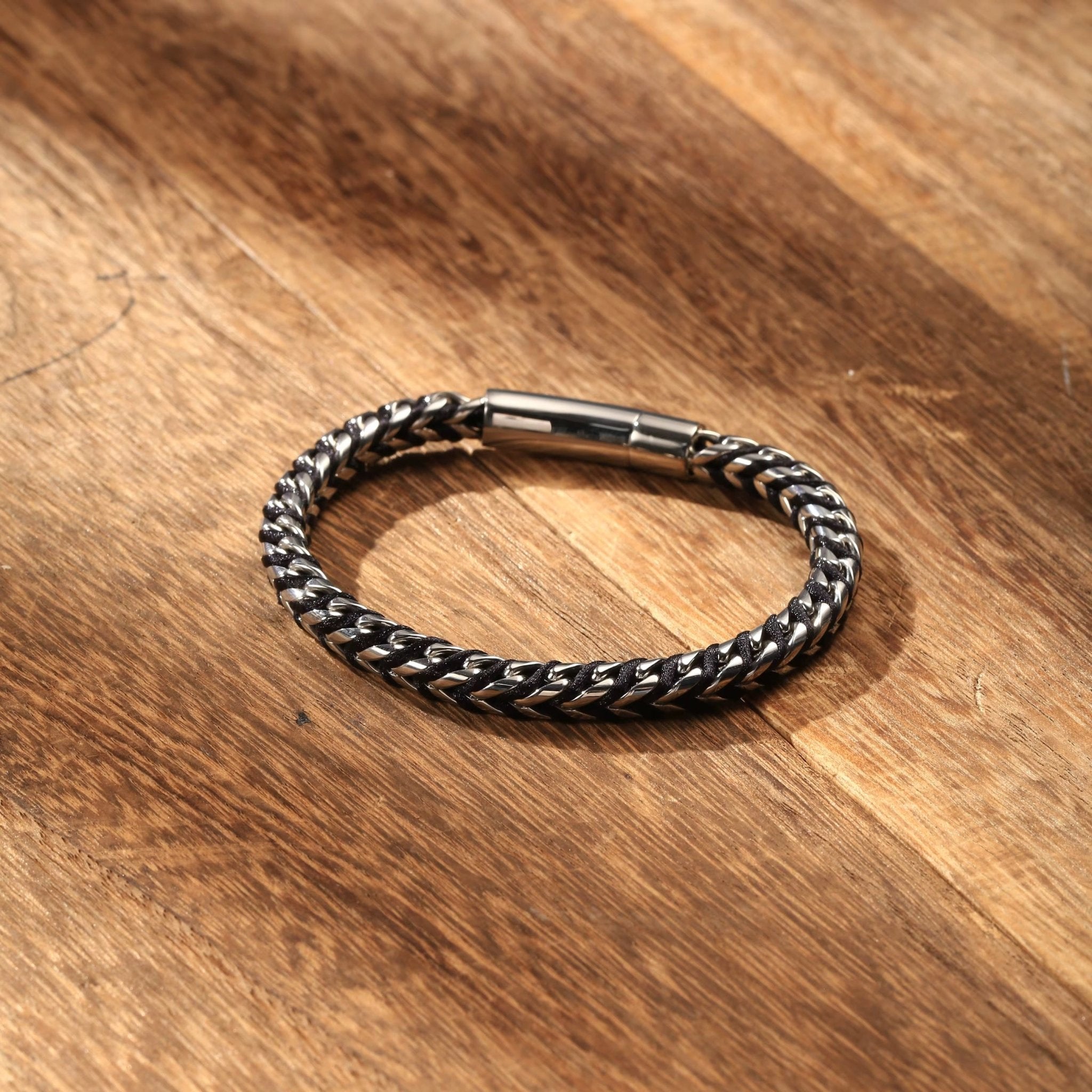 Steel Edge Braided Men's Bracelet - Che Cose Belle