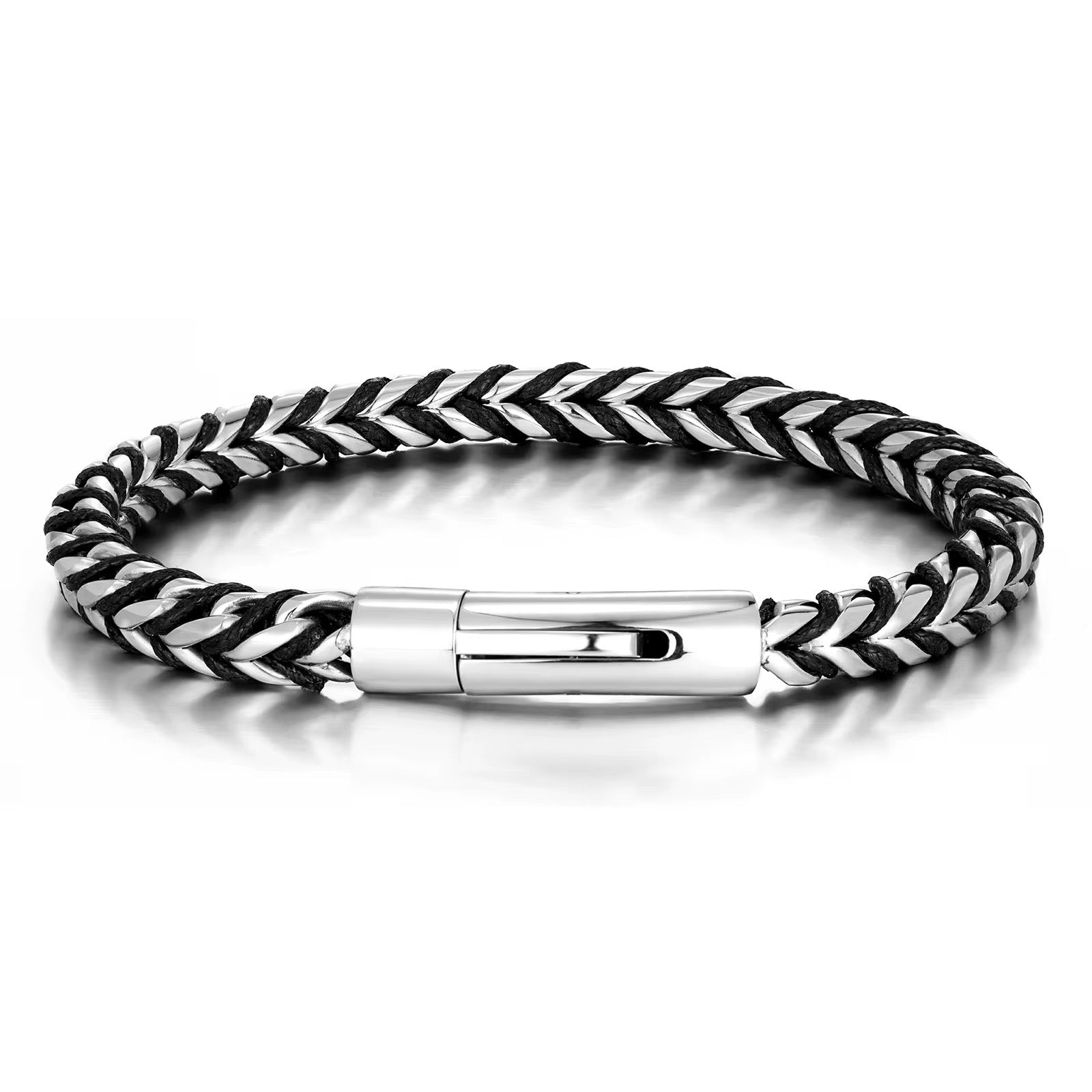 Steel Edge Braided Men's Bracelet - Che Cose Belle