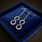 Sterling Silver Hammer Patterned Infinity Earrings - Che Cose Belle