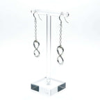 Sterling Silver Hammer Patterned Infinity Earrings - Che Cose Belle