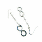 Sterling Silver Hammer Patterned Infinity Earrings - Che Cose Belle