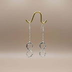 Sterling Silver Hammer Patterned Infinity Earrings - Che Cose Belle