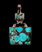 Sterling Silver Raw Turquoise & Agate Pendant – Statement Coastal Jewelry - Che Cose Belle