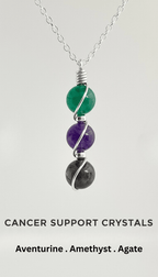 Sterling Silver Wire Wrapped Zodiac Stone Assistance Necklace - Che Cose Belle