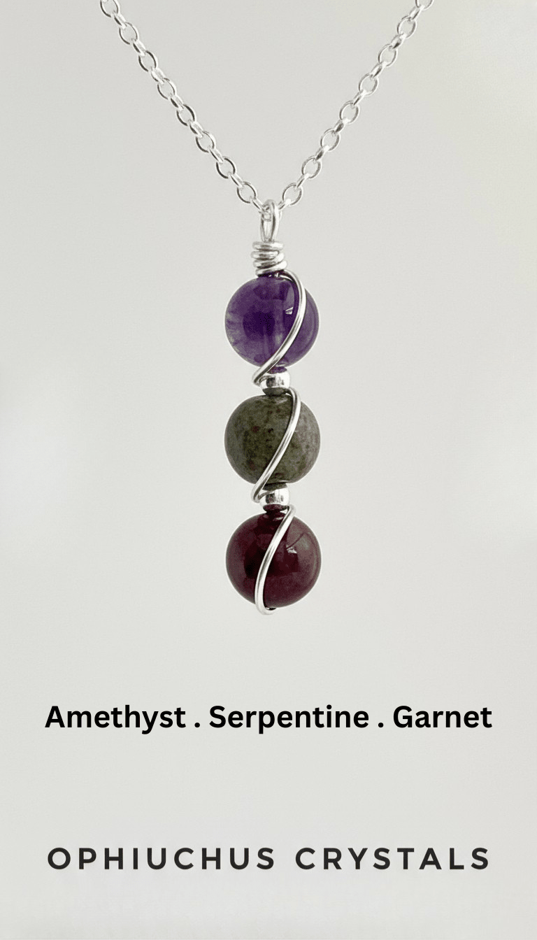 Sterling Silver Wire Wrapped Zodiac Stone Assistance Necklace - Che Cose Belle