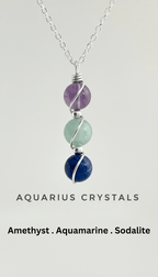 Sterling Silver Wire Wrapped Zodiac Stone Assistance Necklace - Che Cose Belle
