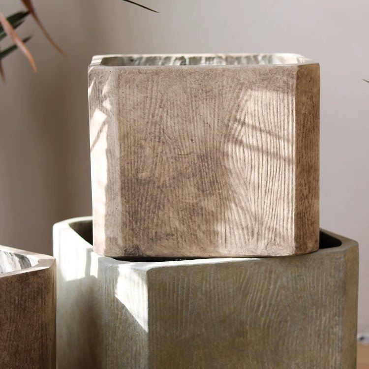 StoneGrain Square Planter - Che Cose Belle