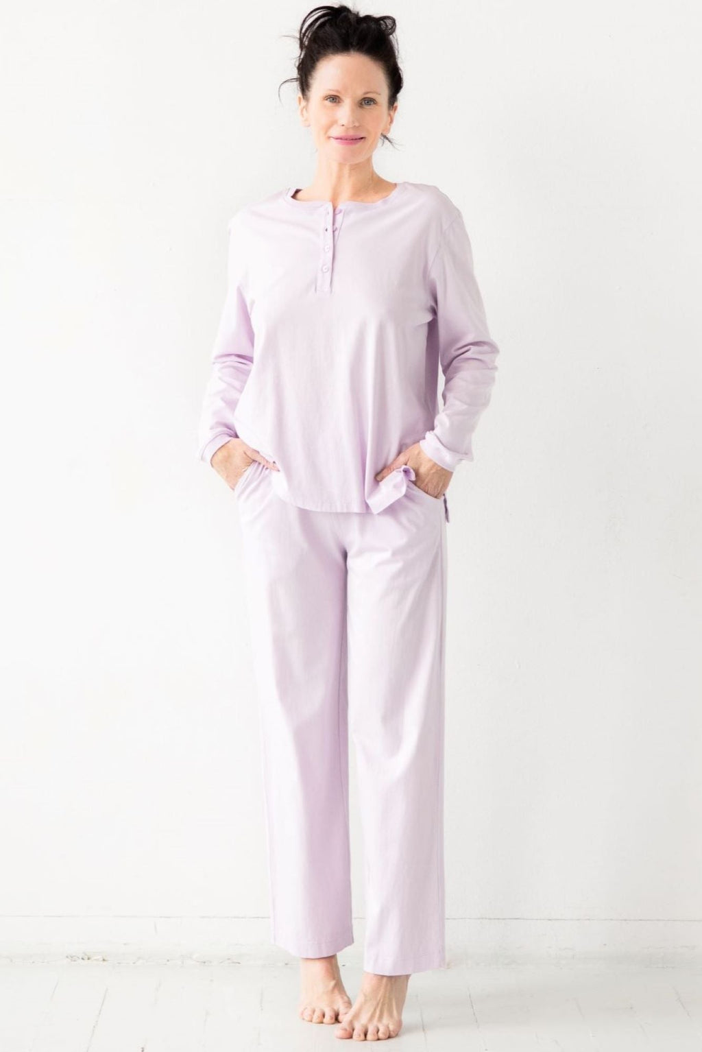 Straight Leg Pants in Pima Cotton - Che Cose Belle