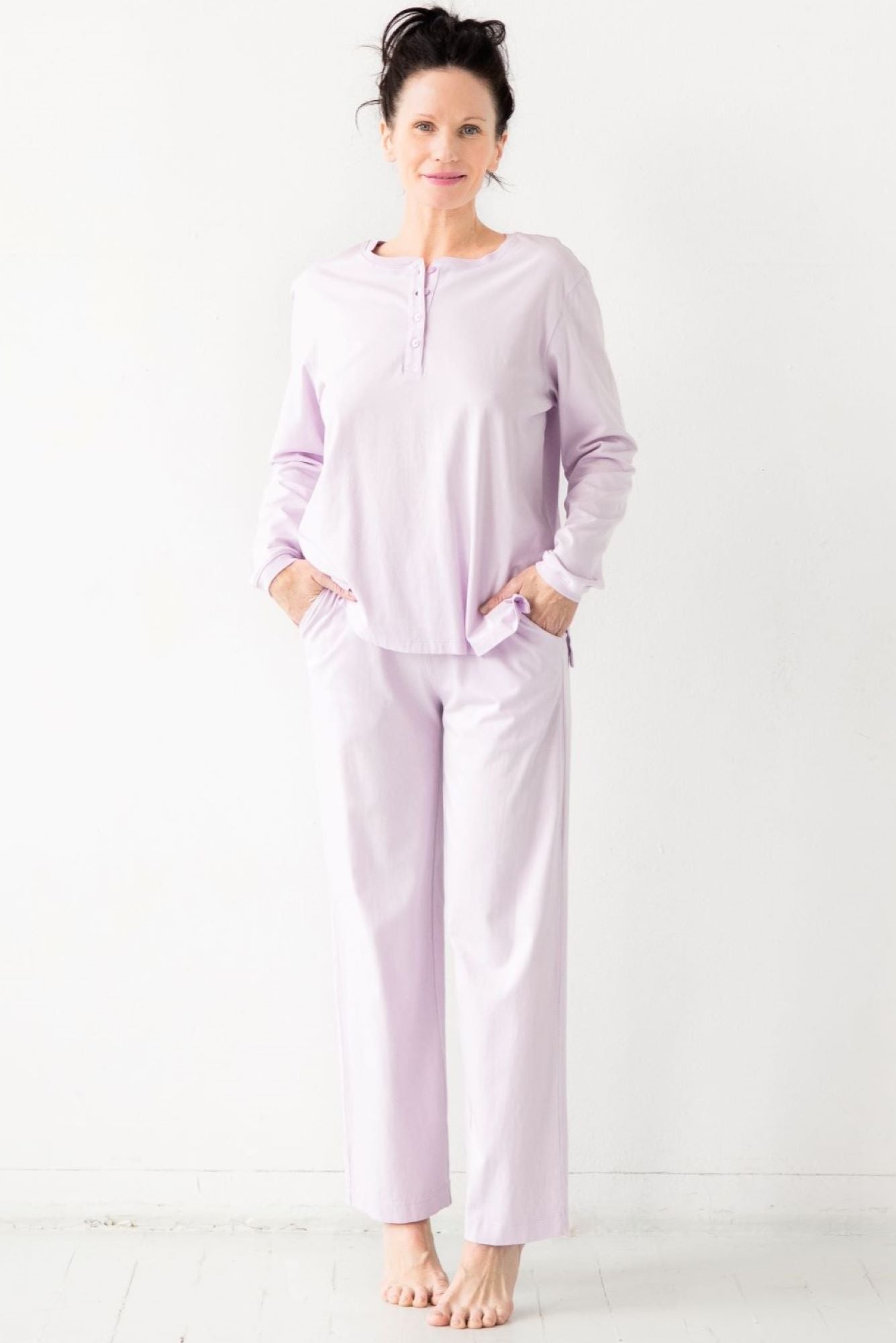 Straight Leg Pants in Pima Cotton - Che Cose Belle