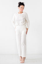 Straight Leg Pants in Pima Cotton - Che Cose Belle