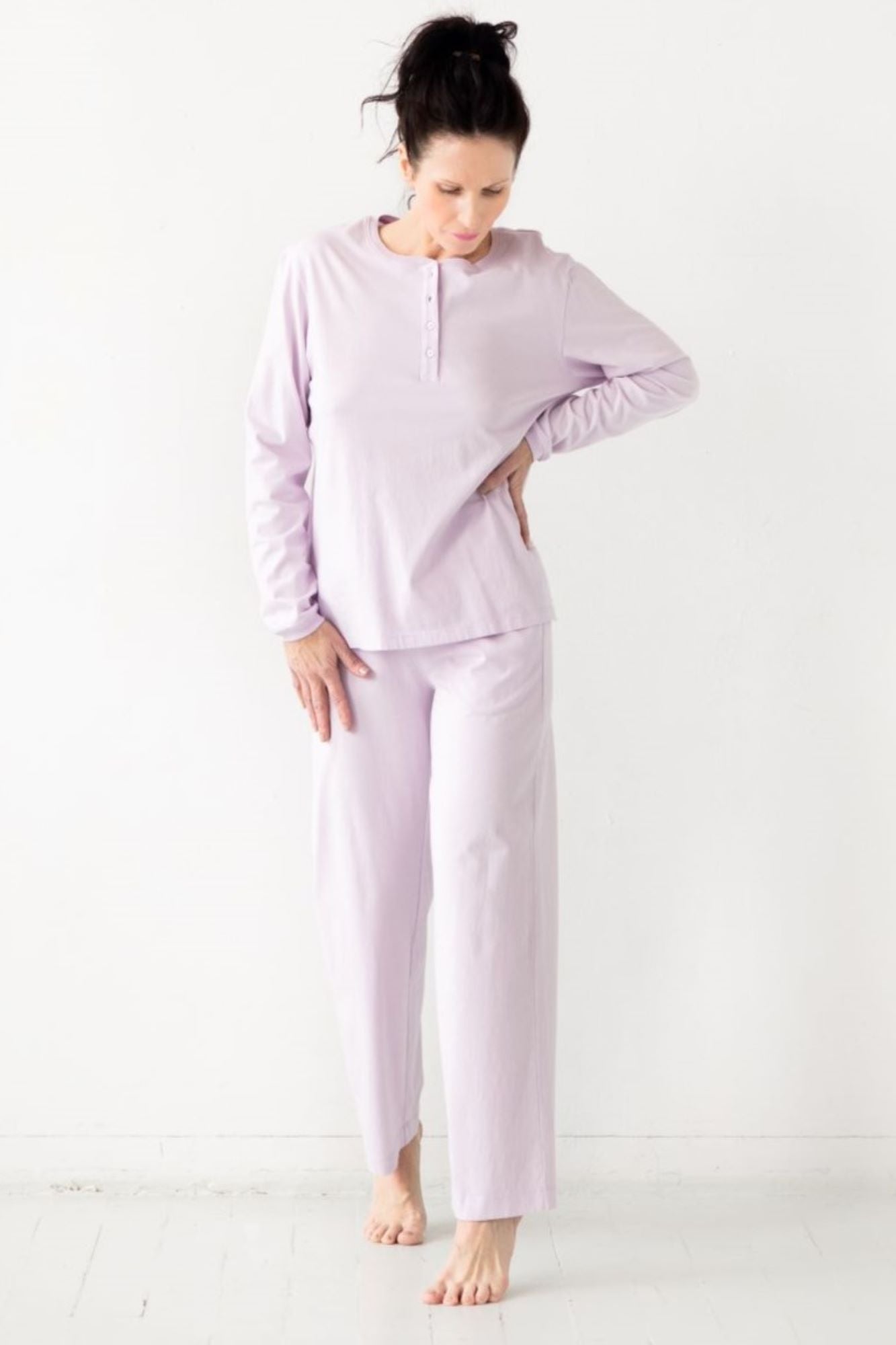 Straight Leg Pants in Pima Cotton - Che Cose Belle