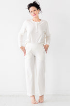 Straight Leg Pants in Pima Cotton - Che Cose Belle