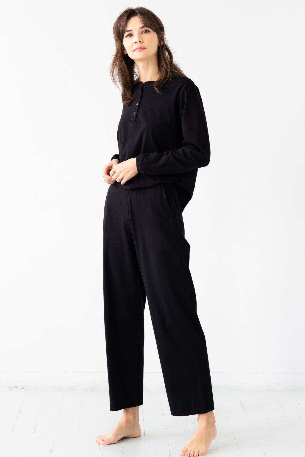 Straight Leg Pants in Pima Cotton - Che Cose Belle