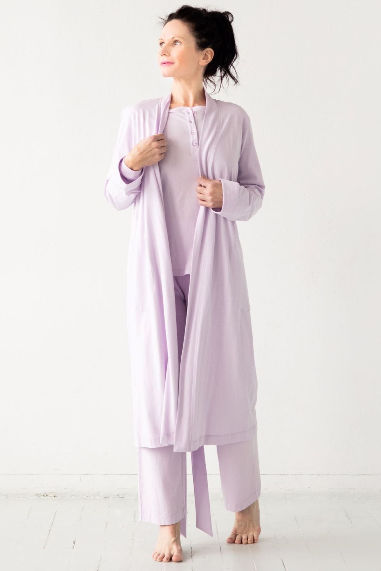 Straight Leg Pants in Pima Cotton - Che Cose Belle