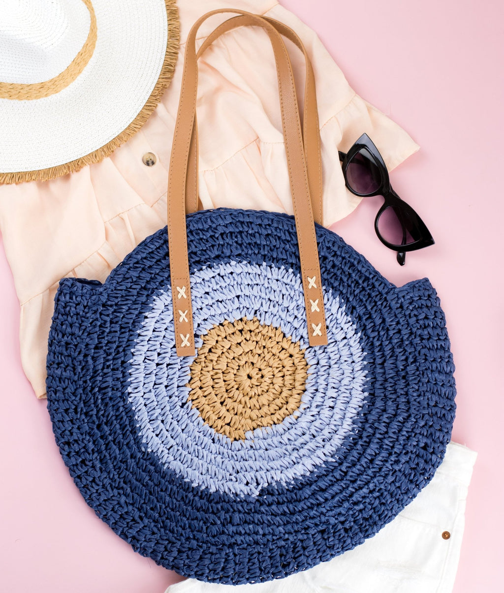 Straw Circle Tote - Che Cose Belle