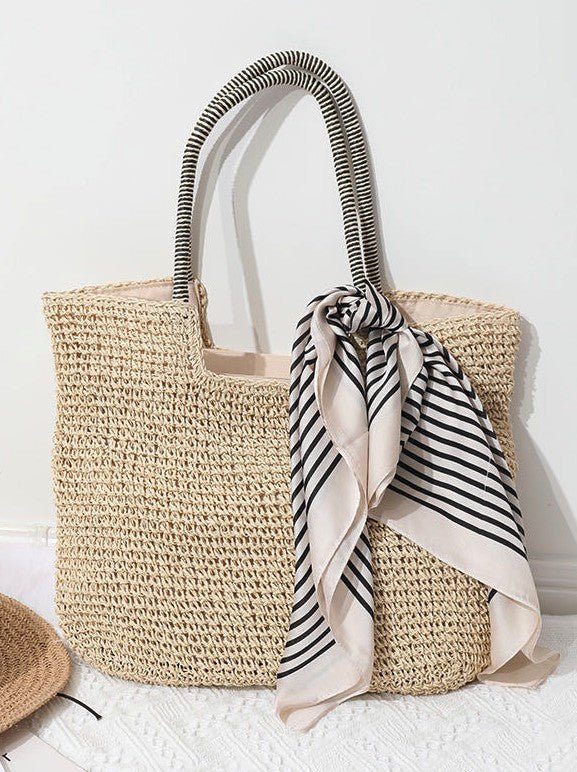 Straw Tote Bag with Detail - Che Cose Belle