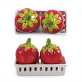 Strawberry Salt & Pepper Shaker Set with Berry Basket Holder - Che Cose Belle
