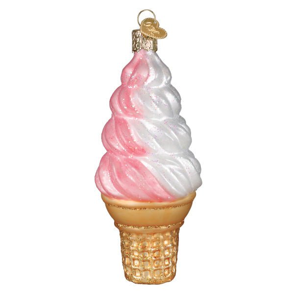 Strawberry Swirl Soft Serve Ornament - Che Cose Belle