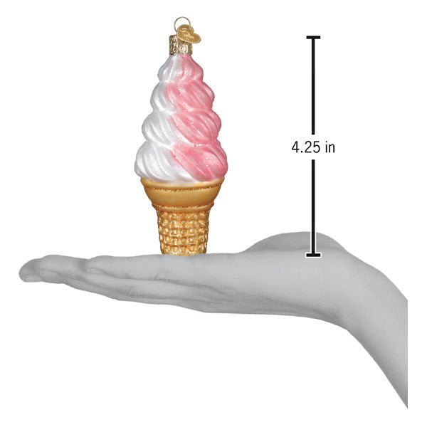Strawberry Swirl Soft Serve Ornament - Che Cose Belle