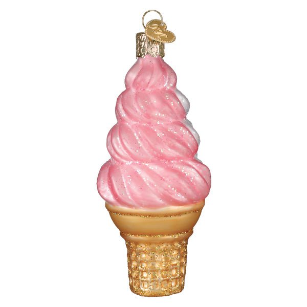 Strawberry Swirl Soft Serve Ornament - Che Cose Belle