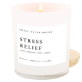Stress Relief Soy Candle - White Jar - 11 oz - Che Cose Belle