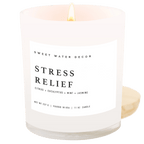 Stress Relief Soy Candle - White Jar - 11 oz - Che Cose Belle