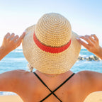Stripe Accent Straw Hat - Che Cose Belle