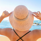 Stripe Accent Straw Hat - Che Cose Belle
