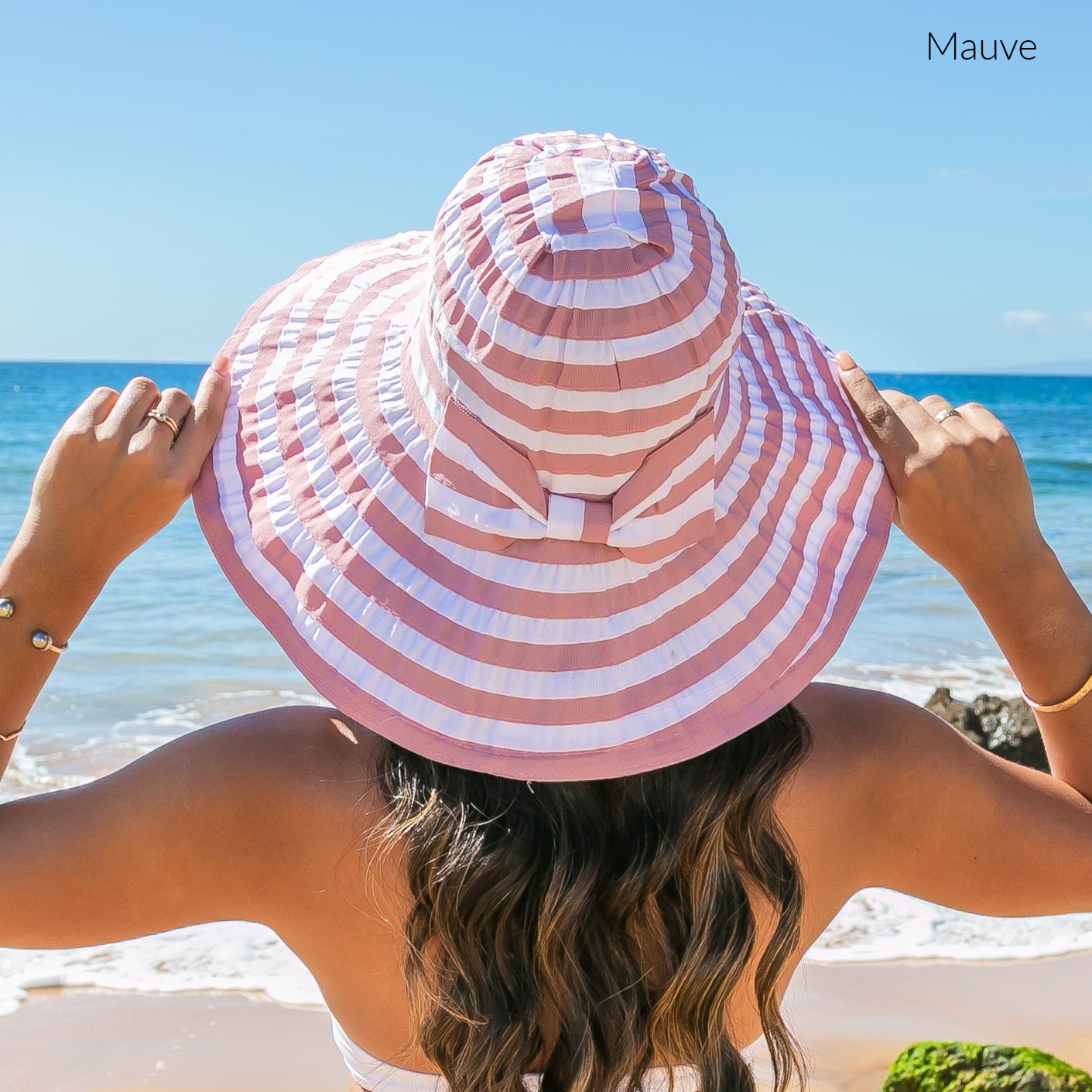 Stripe Bow Accent Sunhat - Che Cose Belle