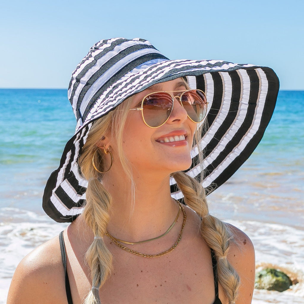 Stripe Bow Accent Sunhat - Che Cose Belle