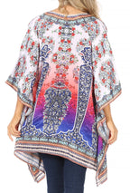 Stylish Rhinestone Lace-Up V-Neck Women's Caftan Poncho Cover-Up by Sakkas Aymee - Che Cose Belle