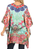 Stylish Rhinestone Lace-Up V-Neck Women's Caftan Poncho Cover-Up by Sakkas Aymee - Che Cose Belle