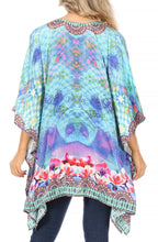 Stylish Rhinestone Lace-Up V-Neck Women's Caftan Poncho Cover-Up by Sakkas Aymee - Che Cose Belle